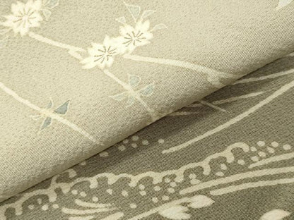 平和屋着物●訪問着　立波枝垂れ桜文　暈し染め　金彩　正絹　逸品　CABG4534gh