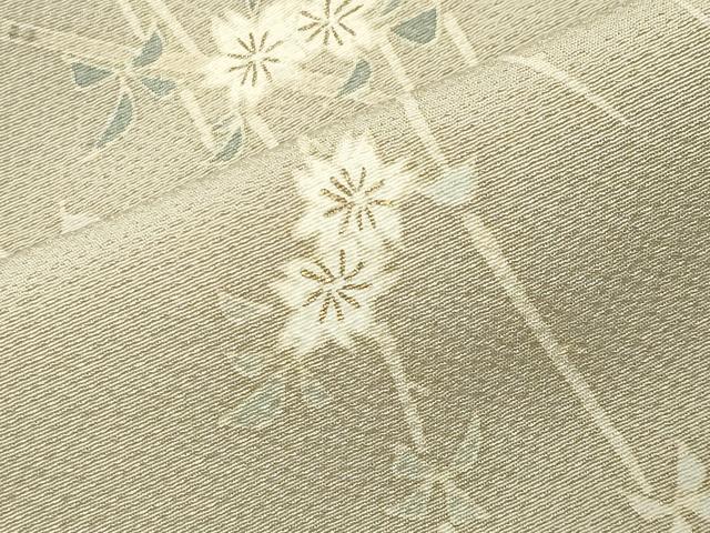 平和屋着物●訪問着　立波枝垂れ桜文　暈し染め　金彩　正絹　逸品　CABG4534gh