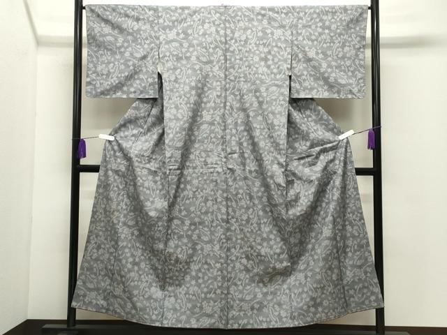 平和屋着物●本場大島紬　7マルキ　草花文　正絹　逸品　CABG4535gh