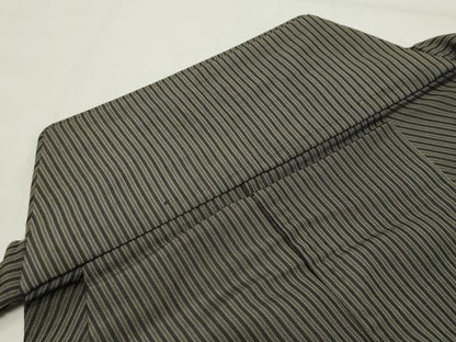 平和屋着物●男性　馬乗り袴　縞　正絹　逸品　CABG4536gh