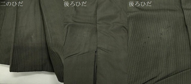平和屋着物●男性　馬乗り袴　縞　正絹　逸品　CABG4537gh
