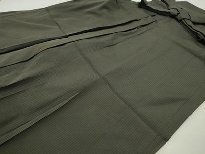 平和屋着物●男性　馬乗り袴　縞　正絹　逸品　CABG4537gh