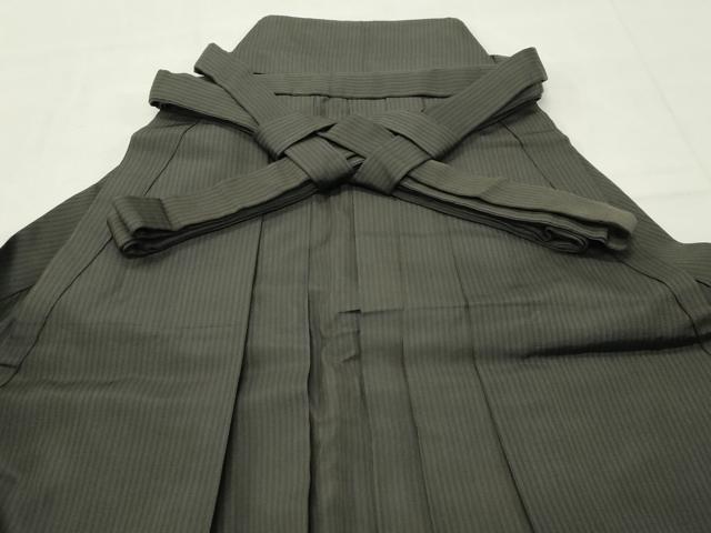 平和屋着物●男性　馬乗り袴　縞　正絹　逸品　CABG4537gh