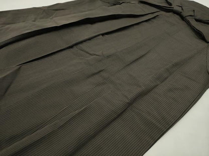 平和屋着物●男性　馬乗り袴　縞　正絹　逸品　CABG4538gh