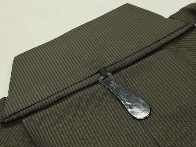 平和屋着物●男性　馬乗り袴　縞　正絹　逸品　CABG4539gh