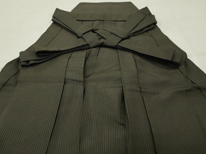平和屋着物●男性　馬乗り袴　縞　正絹　逸品　CABG4539gh
