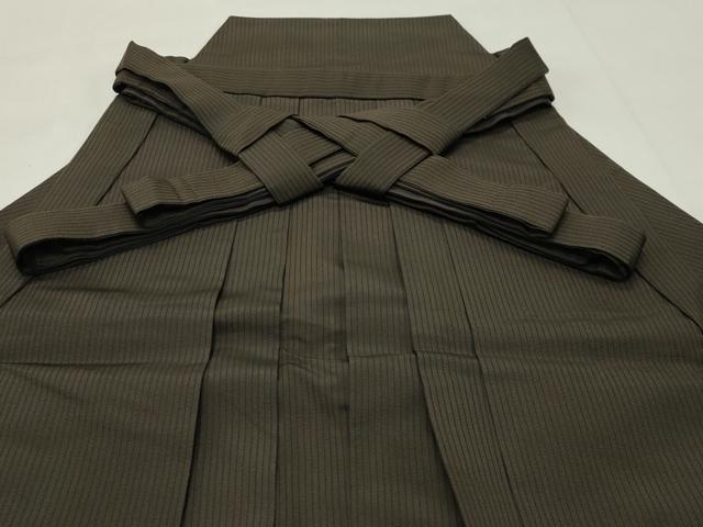平和屋着物●男性　馬乗り袴　縞　正絹　逸品　CABG4541gh