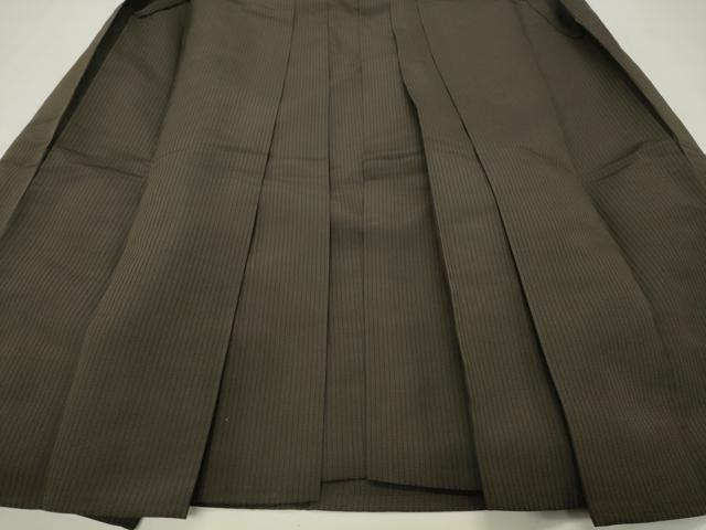 平和屋着物●男性　馬乗り袴　縞　正絹　逸品　CABG4541gh