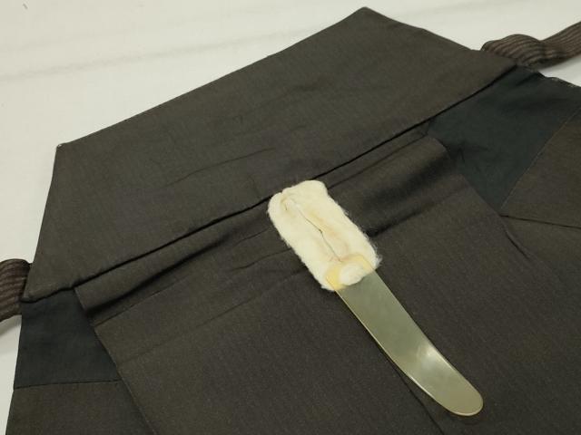 平和屋着物●男性　馬乗り袴　縞　正絹　逸品　CABG4542gh