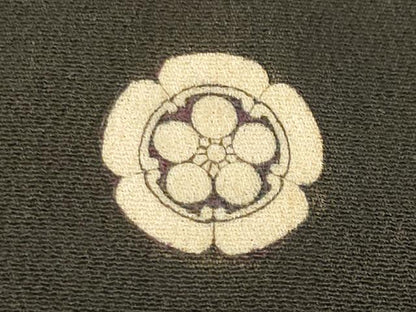 平和屋着物●アンティーク　大正ロマン　黒留袖　刺繍　孔雀花文　暈し染め　金糸　正絹　逸品　CABG4545gh