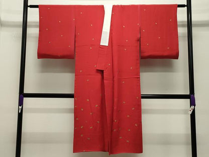 平和屋着物●大正の浮世絵師　竹久夢二　夢二ロマン　長襦袢　袷　舞桜文　金彩　正絹　逸品　CABG4546gh