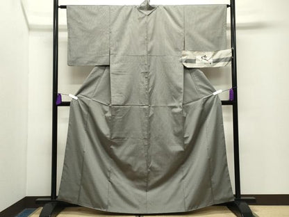 平和屋着物●上質な紬　作家物　綾　出羽の国　反端付き　正絹　逸品　CABG4557gh