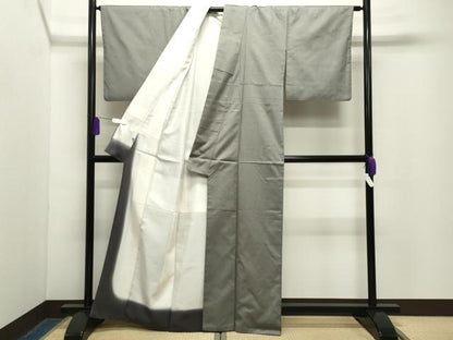 平和屋着物●上質な紬　作家物　綾　出羽の国　反端付き　正絹　逸品　CABG4557gh