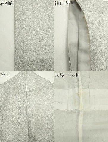 平和屋着物●上質なお召　鹿鳴館　吉祥文様　証紙付き　正絹　逸品　CABG4559gh