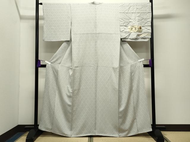 平和屋着物●上質なお召　鹿鳴館　吉祥文様　証紙付き　正絹　逸品　CABG4559gh
