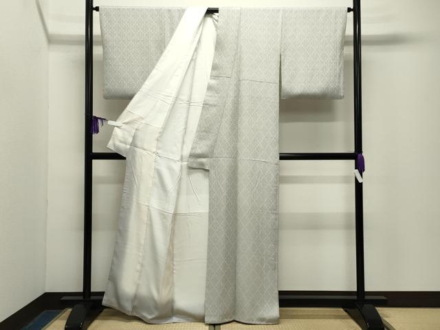 平和屋着物●上質なお召　鹿鳴館　吉祥文様　証紙付き　正絹　逸品　CABG4559gh