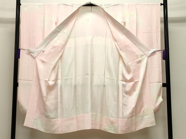 平和屋着物●豪華振袖・長襦袢セット　流水舞桜花文　暈し染め　金彩　正絹　逸品　CABG4562gh