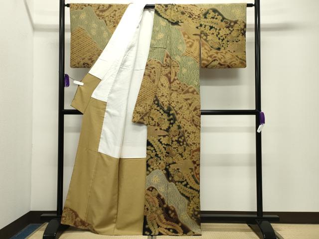 平和屋着物●十日町　名門　滝泰謹製　訪問着　辻が花　正絹　逸品　CABG4564gh