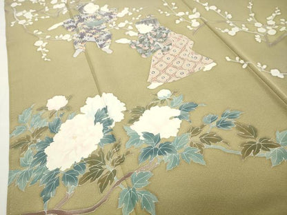 平和屋着物●豪華色留袖　友禅　作家物　童子遊び　正絹　逸品　CABG4568gh