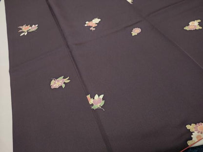 平和屋着物●上質な小紋　舞花文　正絹　逸品　CABG4569gh