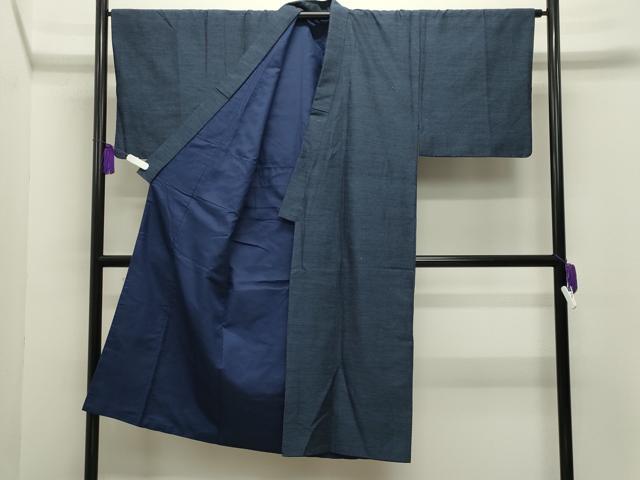 平和屋着物●男性　本場真綿絢結城紬　アンサンブル　杢　認定証付き　正絹　逸品　CABG4572gh