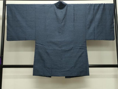平和屋着物●男性　本場真綿絢結城紬　アンサンブル　杢　認定証付き　正絹　逸品　CABG4572gh