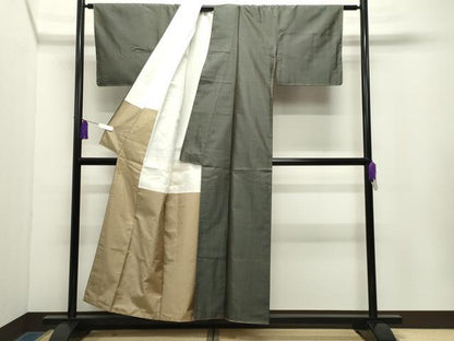 平和屋着物●大島紬　アンサンブル　格子柄　田代特製　反端付き　正絹　逸品　未使用　CABG4573gh