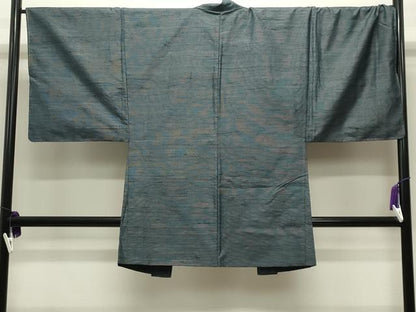 平和屋着物●男性　紬　アンサンブル　霞文　正絹　逸品　未使用　CABG4574gh