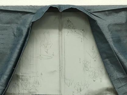 平和屋着物●男性　紬　アンサンブル　霞文　正絹　逸品　未使用　CABG4574gh