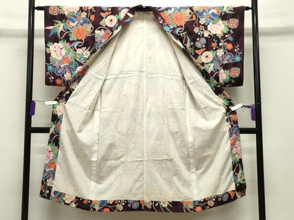 平和屋着物●アンティーク　大正ロマン　長襦袢　袷　打ち出の小槌　正絹　逸品　CABG4577gh
