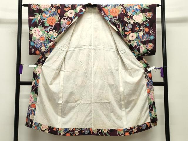平和屋着物●アンティーク　大正ロマン　長襦袢　袷　打ち出の小槌　正絹　逸品　CABG4577gh