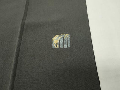 平和屋着物●上質な小紋　源氏香　黒地　金彩　正絹　逸品　CABG4584gh
