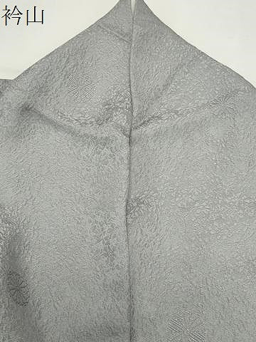 平和屋着物●上質な色無地　舞花地紋　灰青色　正絹　逸品　CABG4586gh