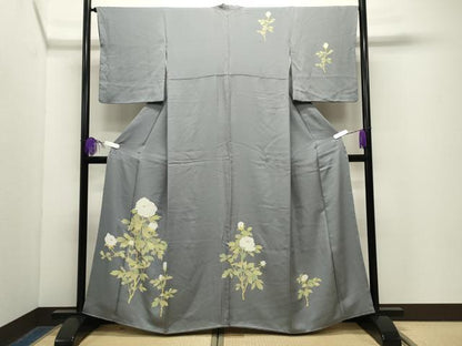 平和屋着物●訪問着　枝花文　正絹　逸品　CABG4592gh