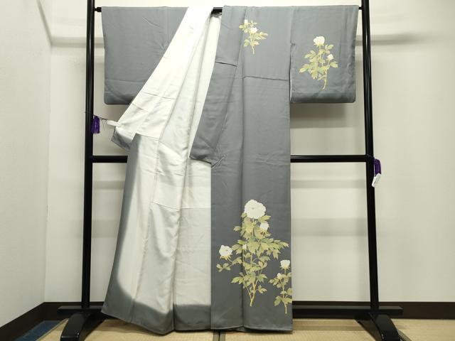 平和屋着物●訪問着　枝花文　正絹　逸品　CABG4592gh