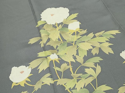 平和屋着物●訪問着　枝花文　正絹　逸品　CABG4592gh