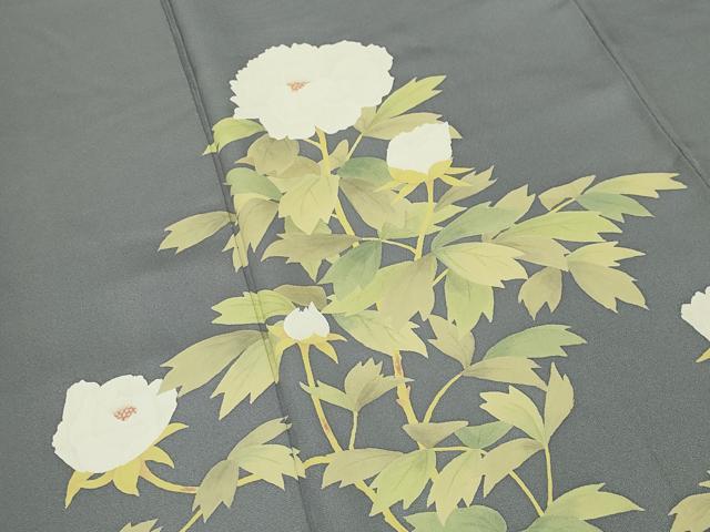 平和屋着物●訪問着　枝花文　正絹　逸品　CABG4592gh