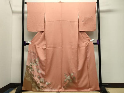 平和屋着物●訪問着　辻が花　シルエット　暈し染め　金銀彩　正絹　逸品　CABG4594gh