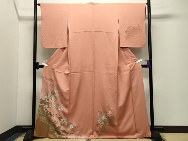平和屋着物●訪問着　辻が花　シルエット　暈し染め　金銀彩　正絹　逸品　CABG4594gh