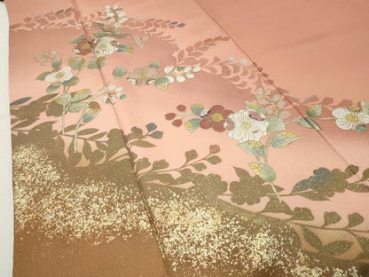 平和屋着物●訪問着　辻が花　シルエット　暈し染め　金銀彩　正絹　逸品　CABG4594gh