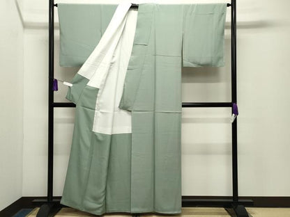 平和屋着物●上質な色無地　夏虫色　正絹　逸品　CABG4599gh
