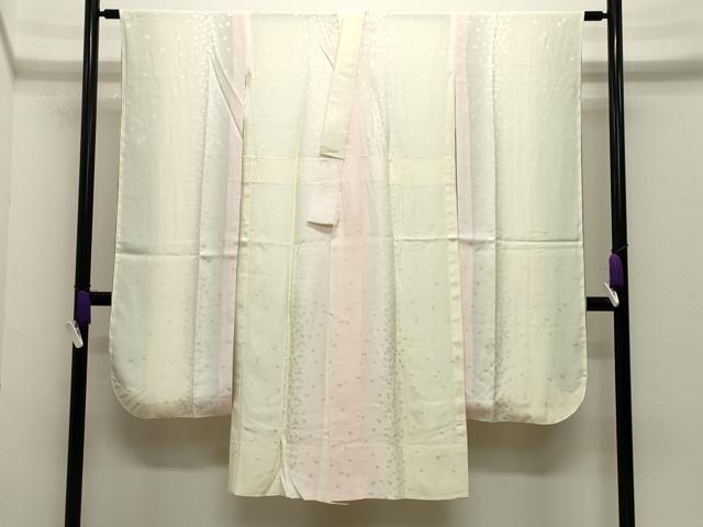 平和屋着物●豪華振袖・長襦袢セット　駒刺繍　舞桜花文　暈し染め　金彩　やまと誂製　正絹　逸品　CABG4602gh