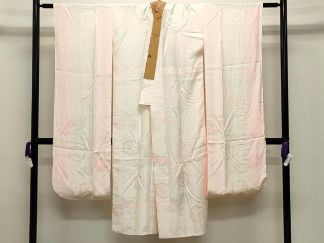平和屋着物●豪華振袖・長襦袢セット　駒刺繍　舞花文　暈し染め　金彩　半衿刺繍　正絹　逸品　CABG4603gh