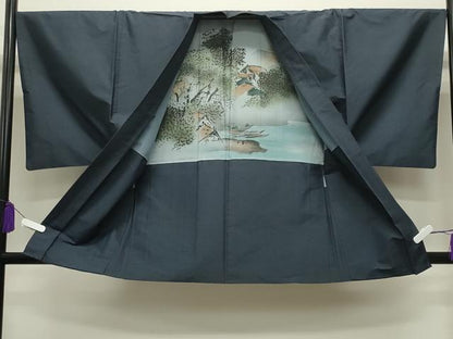 平和屋着物●男性　本場大島紬　アンサンブル　80亀甲　総詰め　正絹　逸品　CABG4604gh