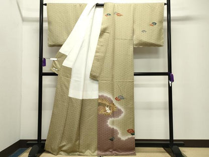 平和屋着物●訪問着　龍　暈し染め　金彩　正絹　逸品　未使用　CABG4612gh