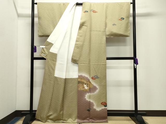 平和屋着物●訪問着　龍　暈し染め　金彩　正絹　逸品　未使用　CABG4612gh