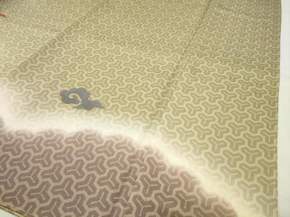 平和屋着物●訪問着　龍　暈し染め　金彩　正絹　逸品　未使用　CABG4612gh