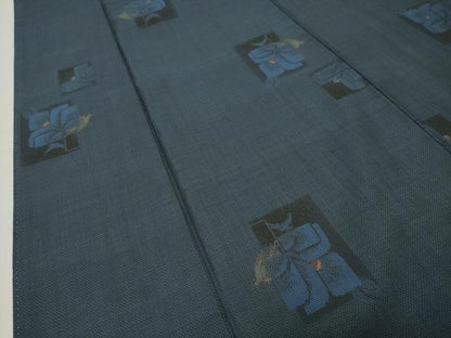 平和屋着物●本場大島紬　7マルキ　草花文　水間輝利作　証紙付き　正絹　逸品　未使用　CABG4613gh