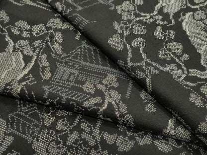 平和屋着物●本場大島紬　9マルキ　風景文　正絹　逸品　CABG4615gh