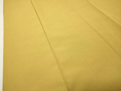 平和屋着物●上質な色無地　山吹茶色　正絹　逸品　CABG4618gh